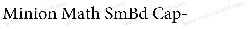 Minion Math SmBd Cap字体转换